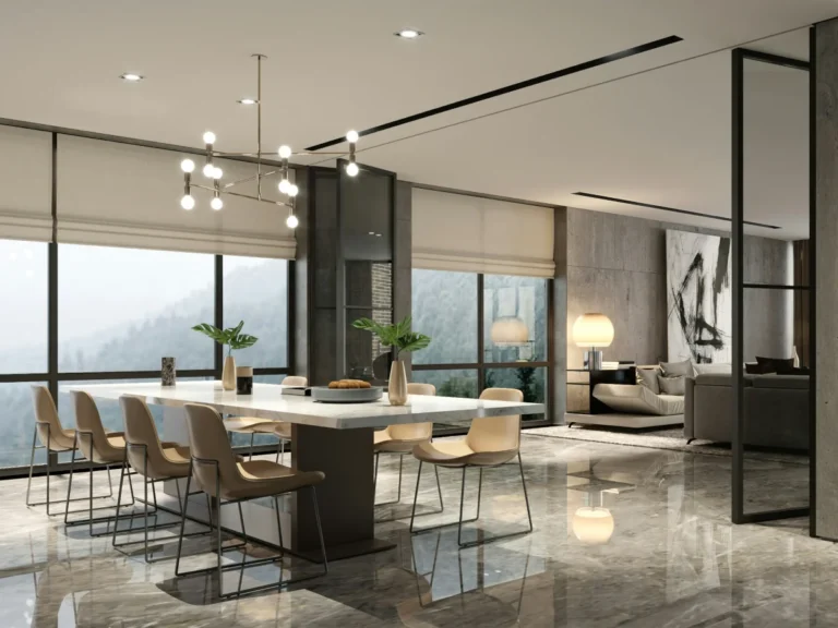 interior render dining room